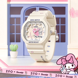 Sanrio Characters ZGO-356 นาฬิกาข้อมือควอทซ์อะนาล็อก เรืองแสง กันน้ํา สีชมพู แฟชั่น สําหรับผู้หญิง นักเรียน เล่นกีฬา ของขวัญวันเกิด