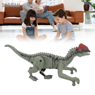 SARRAN รีโมทคอนโทรล ไดโนเสาร์ของเล่นเด็กจำลองไดโนเสาร์เดินพร้อมเสียงแสงสำหรับเด็กผู้หญิง
