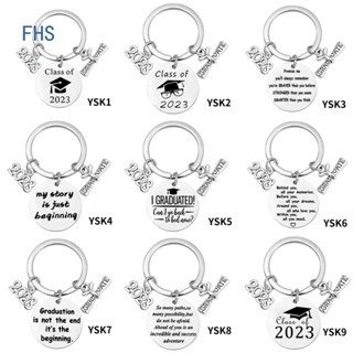 Fhs พวงกุญแจสเตนเลส จี้ตัวอักษร ทรงกลม ของขวัญรับปริญญา 2023