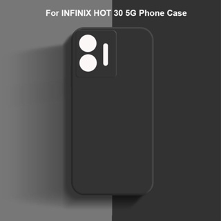 Infinix Hot 30 5G เคสสีดํา นิ่ม TPU ซิลิโคน ป้องกันเต็มรูปแบบ