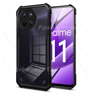 เคสโทรศัพท์มือถือ อะคริลิคใส TPU นิ่ม กันกระแทก ขอบกันกระแทก สําหรับ Realme 11 Pro Plus 5G 4G Realme11 11Pro Pro+ NFC 2023