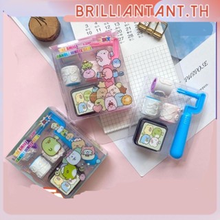 Kids Hand Roller Stamp Chop Cartoon Roller Stamp 3 แบบที่แลกเปลี่ยนได้พร้อมแผ่นหมึกฟรี บริ