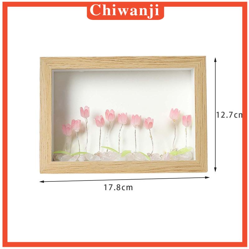 chiwanji-โคมไฟตั้งโต๊ะ-กรอบรูปไม้-ลายดอกไม้-diy-สําหรับครบรอบ-หอพัก