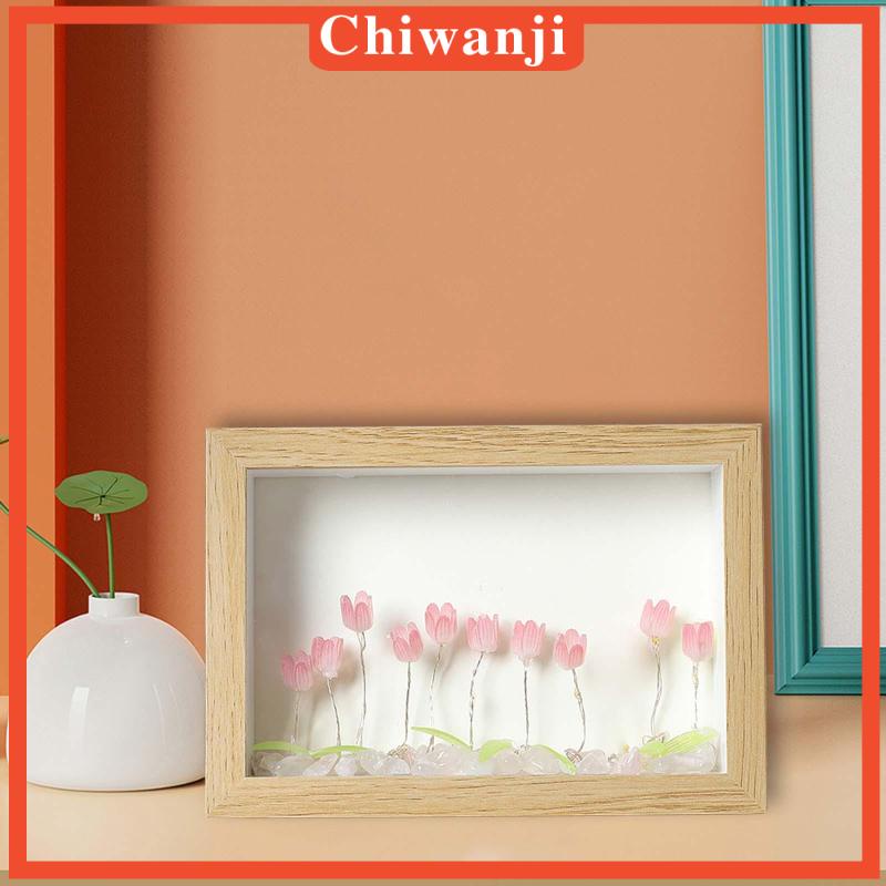 chiwanji-โคมไฟตั้งโต๊ะ-กรอบรูปไม้-ลายดอกไม้-diy-สําหรับครบรอบ-หอพัก