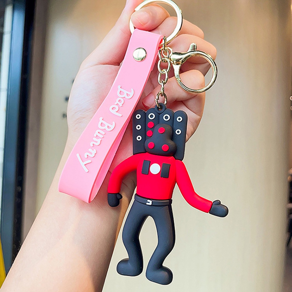 สนุกลำโพงห้องน้ำ-skibidi-ห้องน้ำตุ๊กตาจี้-holographic-ตุ๊กตารถจี้กุญแจของขวัญตกแต่งจี้กุญแจ