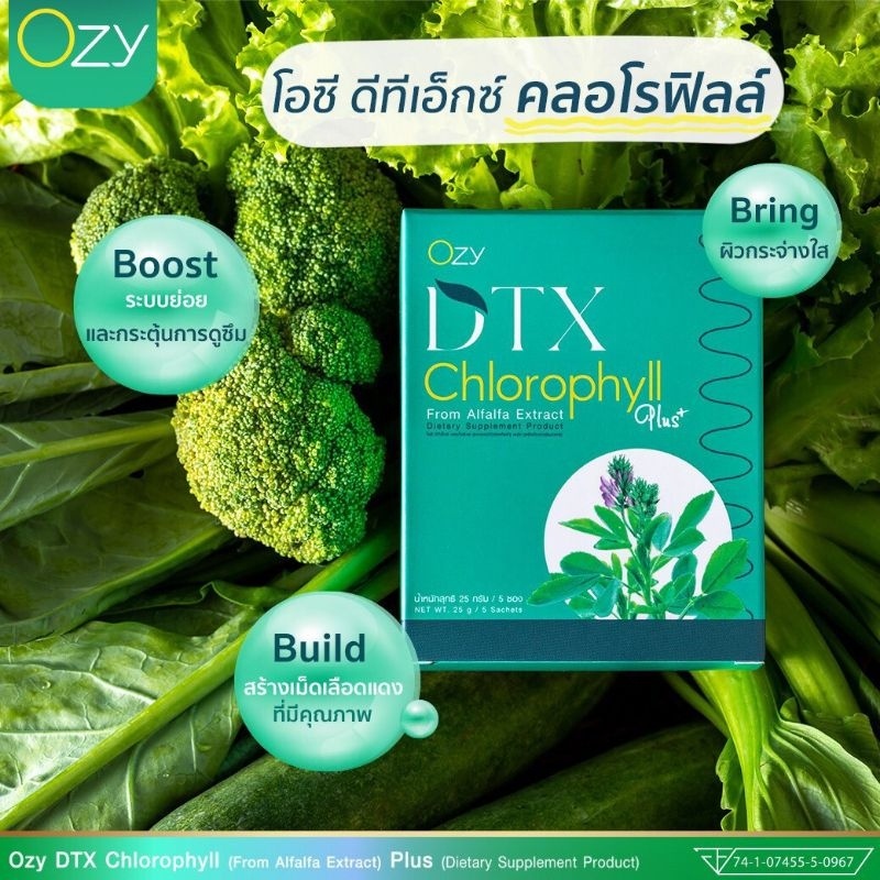 ozy-dtx-คลอโรฟิลล์-พี่หนิง-ปณิตา-detox-ตับ-ช่วยล้างสารพิษที่ตับ-นิ่วในถุงน้ำดี-ช่วยให้ผิวมีสุขภาพดี-ร้าน-bebby-zz