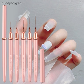 Bbth แปรงปากกาเพ้นท์เล็บ ลายดอกไม้ สีชมพู 7 9 12 15 20 มม. DIY