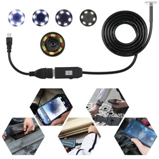 Endoscope สําหรับโทรศัพท์มือถือ Android 0.3MP Endoscope พร้อมเลนส์ 7 มม. และไฟ 6 ดวง อินเทอร์เฟซการถ่ายโอน USB 3 เมตร