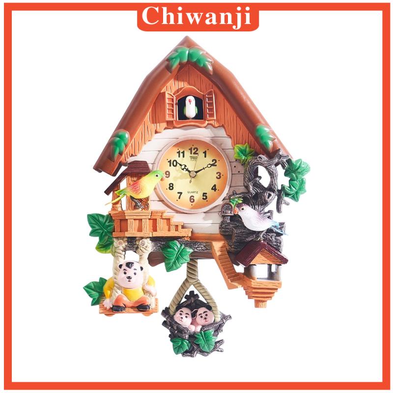 chiwanji-นาฬิกาแขวนผนัง-รูปบ้านนก-สไตล์วินเทจ-สําหรับห้องนอนเด็ก-ร้านอาหาร-โรงแรม