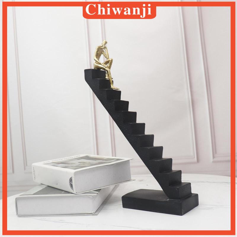 chiwanji-รูปปั้นบันไดปีนบันได-สําหรับชั้นวางหนังสือ