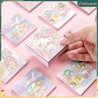 ❀ Kawaii Sanrio Sticky Note การ์ตูน Hello Kitty Cinnamoroll Notepad บันทึกนักเรียนสมุดบันทึกสำนักงานสติกเกอร์ข้อความกระดาษตกแต่งของขวัญนักเรียน