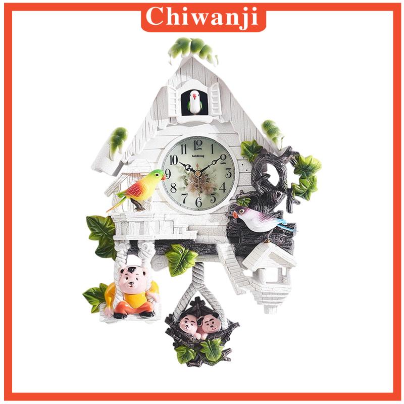 chiwanji-นาฬิกาแขวนผนัง-รูปบ้านนก-สไตล์วินเทจ-สําหรับห้องนอนเด็ก-ร้านอาหาร-โรงแรม