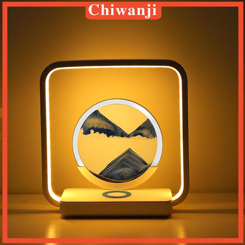 chiwanji-โคมไฟตั้งโต๊ะ-ทรายไหล-พอร์ต-usb-สําหรับตกแต่งบ้าน