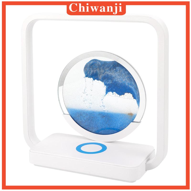 chiwanji-โคมไฟตั้งโต๊ะ-ทรายไหล-พอร์ต-usb-สําหรับตกแต่งบ้าน