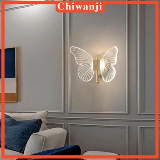 [Chiwanji] โคมไฟติดผนัง LED รูปผีเสื้อ สําหรับบ้าน ออฟฟิศ ห้องเด็กผู้หญิง