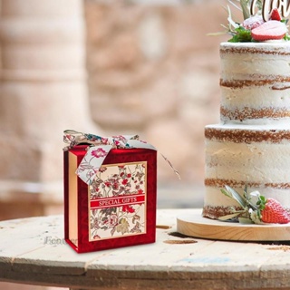 [Fenteer1] กล่องของขวัญ พร้อมริบบิ้น พร้อมฝาปิด สวยหรู สําหรับใส่ขนม ตกแต่งงานแต่งงาน วันครบรอบ อาบน้ําเด็ก ปาร์ตี้จบการศึกษา