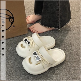 ICCLEK  องเท้าแตะหญิง รองเท้าแตะ ลำลองสำหรับผู้หญิง พื้นรองเท้าหนามาก  Comfortable fashion ทันสมัย สไตล์เกาหลี B21H0MH 36Z230909