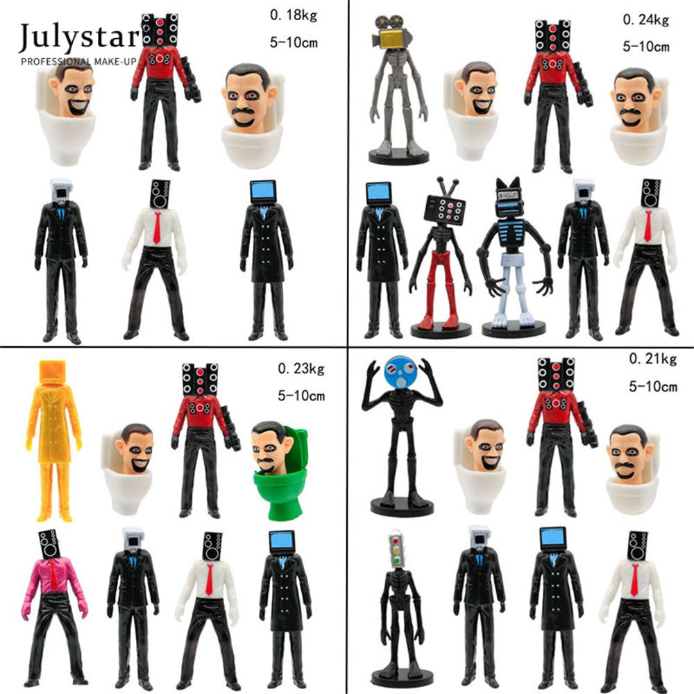 julystar-ห้องน้ำชายช่างภาพรูปทีวีชายลำโพงชายรุ่นช่างภาพ-action-figure-ตกแต่งตุ๊กตา-pvc-คอลเลกชันของเล่น