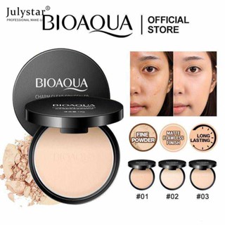 JULYSTAR Bioaqua Face Setting Pressed Powder Makeup Matte คอนซีลเลอร์ Oil-Control Foundation Mineral Compact Powder