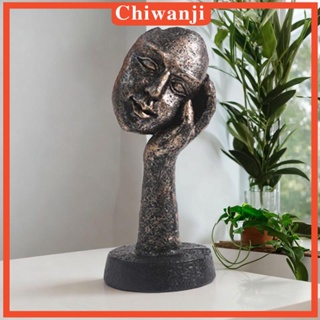 [Chiwanji] ฟิกเกอร์เรซิ่น รูปใบหน้า เรียบง่าย สําหรับตกแต่งบ้าน ห้องนั่งเล่น ชั้นวางหนังสือ