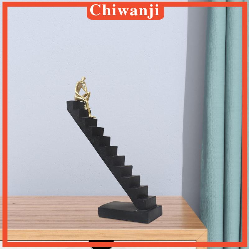 chiwanji-รูปปั้นบันไดปีนบันได-สําหรับชั้นวางหนังสือ