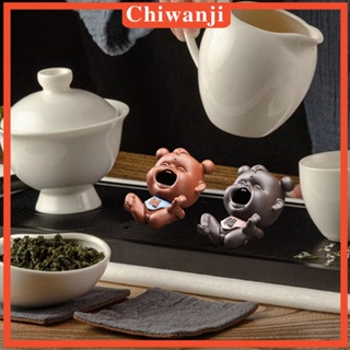 [Chiwanji] ฟิกเกอร์ชาเซรามิก รูปสัตว์เลี้ยงน่ารัก สําหรับบ้าน ออฟฟิศ