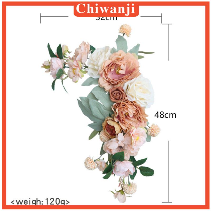 chiwanji-พวงมาลัยดอกไม้ประดิษฐ์-ผ้าไหม-แฮนด์เมด-สําหรับประดับตกแต่งโต๊ะ-ประตูหน้า-งานแต่งงาน