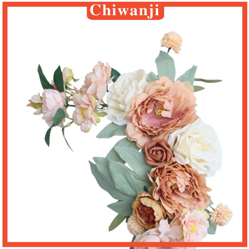 chiwanji-พวงมาลัยดอกไม้ประดิษฐ์-ผ้าไหม-แฮนด์เมด-สําหรับประดับตกแต่งโต๊ะ-ประตูหน้า-งานแต่งงาน