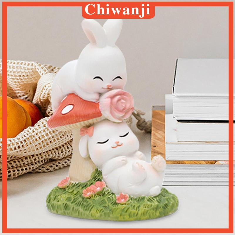 chiwanji-ประติมากรรม-รูปกระต่ายคู่รัก-สําหรับประดับตกแต่งโต๊ะ-ปาร์ตี้