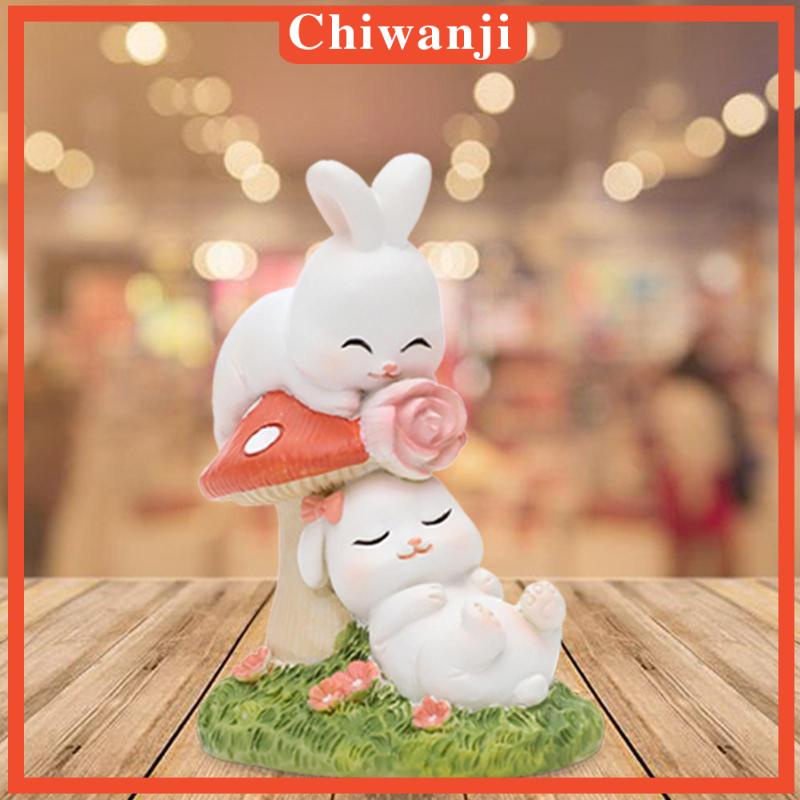 chiwanji-ประติมากรรม-รูปกระต่ายคู่รัก-สําหรับประดับตกแต่งโต๊ะ-ปาร์ตี้