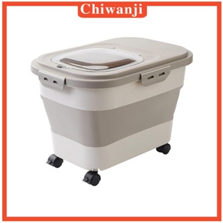 [Chiwanji] กล่องเก็บอาหารแมว พร้อมฝาปิด 10 กก. สําหรับขนมขบเคี้ยว แป้ง