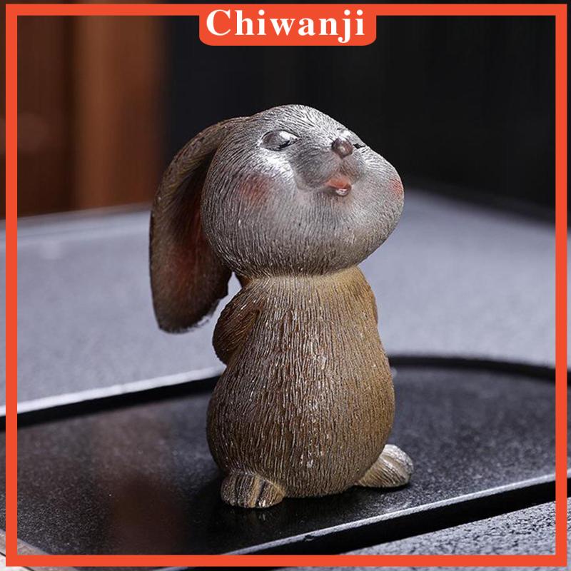 chiwanji-ชุดฟิกเกอร์ชาเรซิ่น-รูปกระต่าย-กังฟู-เปลี่ยนสีได้-สําหรับตกแต่งบ้าน