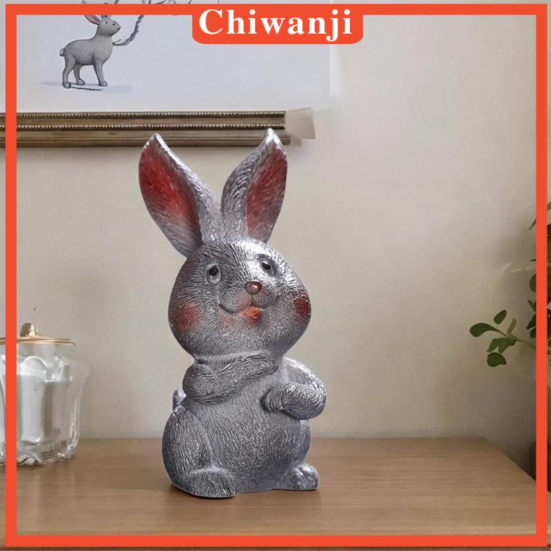 chiwanji-ชุดฟิกเกอร์ชาเรซิ่น-รูปกระต่าย-กังฟู-เปลี่ยนสีได้-สําหรับตกแต่งบ้าน