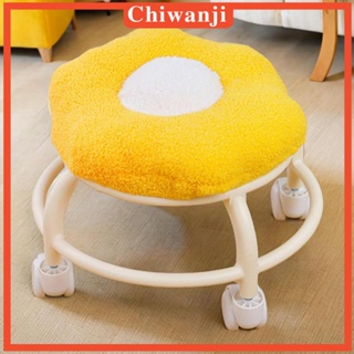 [Chiwanji] เก้าอี้ลูกกลิ้ง 360 สําหรับทําเล็บเท้า° เก้าอี้ล้อเลื่อน ความสูงต่ํา หมุนได้ สําหรับฟิตเนส ห้องครัว