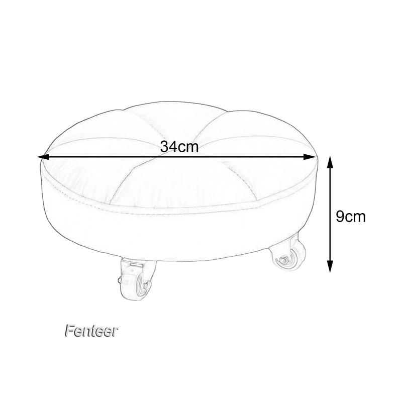 fenteer-เก้าอี้หนัง-pu-แบบสั้น-เคลื่อนย้ายได้-พร้อมล้อเลื่อน-สําหรับร้านตัดผม-โรงรถ-สํานักงาน-เด็ก