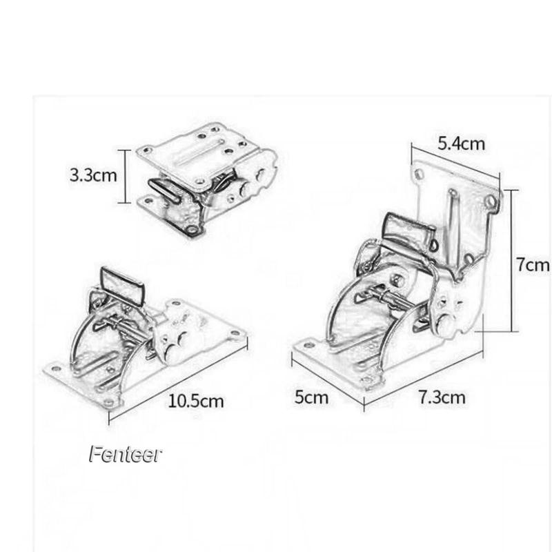 fenteer-อุปกรณ์บานพับล็อคในตัว-พับได้-อเนกประสงค์-สําหรับเฟอร์นิเจอร์-โต๊ะ-ขาโต๊ะ