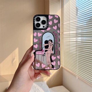 Casetify X LOVE YOURSELF เคสป้องกันโทรศัพท์มือถือ แบบนิ่ม หรูหรา มีกระจก สําหรับ เคสไอโฟน iPhone 15 14 13 12 11 Pro Max X XS Max XR 13 Mini 14 Plus 15 Pro Max Case