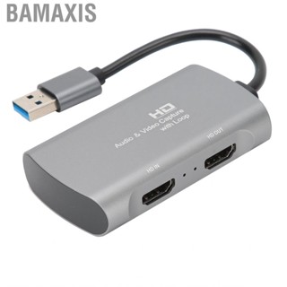 Bamaxis 1080P High Definition Video Audio Capture Card Portable Conference for Gaming Teaching Streaming