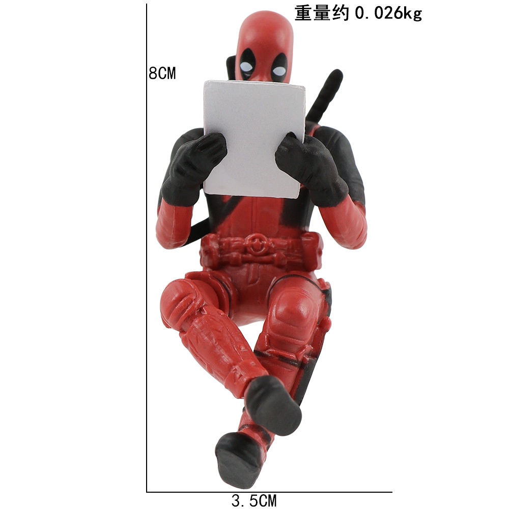 โมเดลฟิกเกอร์ PVC รูปการ์ตูน Deadpool Lying Reading Deadpool ขนาดมินิ ...