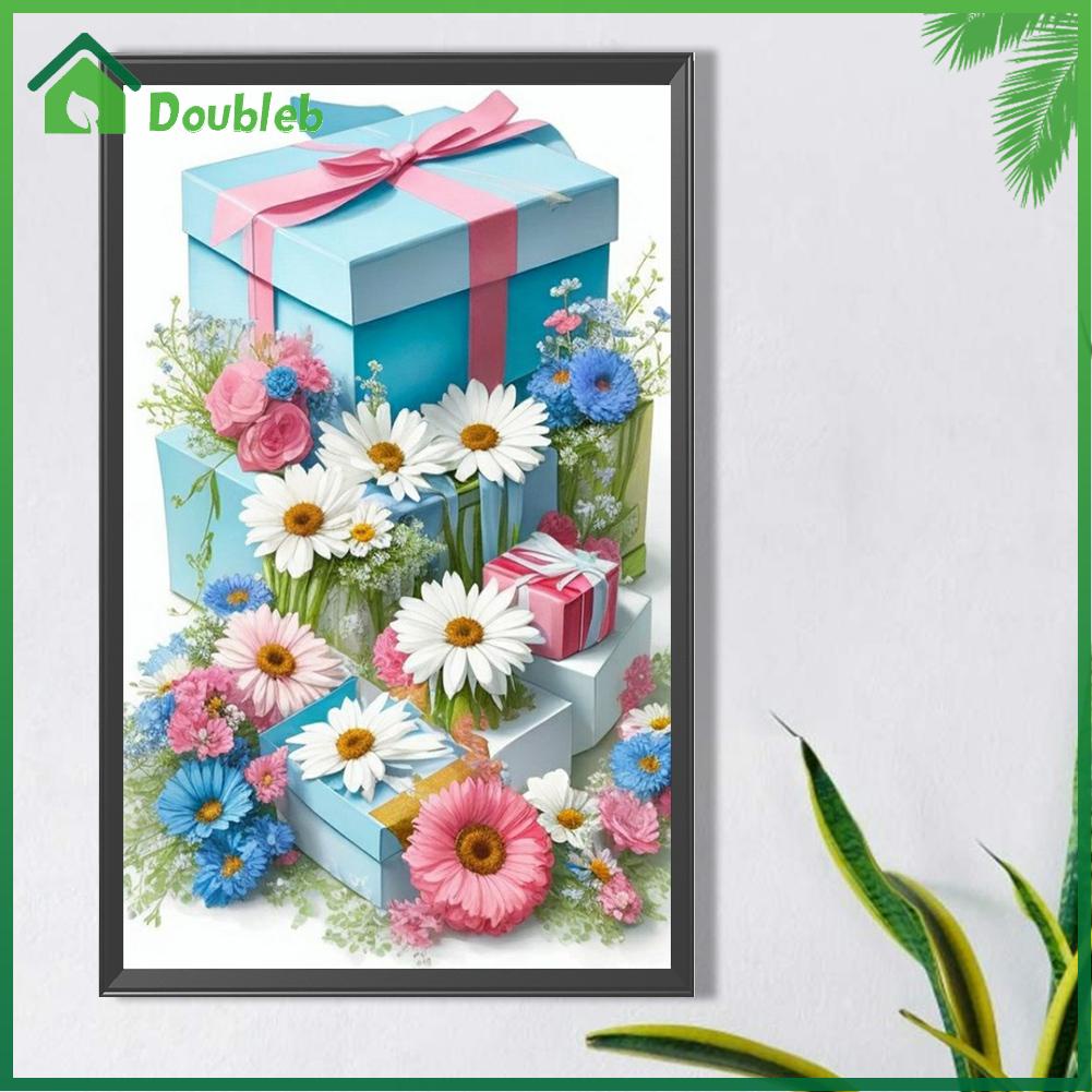 doub-x-ภาพปักครอสสติตช์คริสตัล-รูปดอกไม้-5d-สําหรับตกแต่งบ้าน-diy