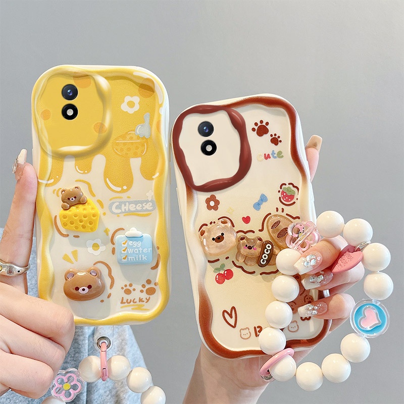 เคสวีโว่-y02-เคส-vivo-y02-เคส-vivo-y02a-เคสโทรศัพท์มือถือ-ลายตุ๊กตา-3d-สีครีม-สําหรับ-vivo-y02-vivo-y02a