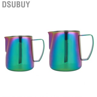 Dsubuy Colorful Thicken Stainless Steel Coffee  Frothing Latte Cup Pitcher Jug Pull Flower for Home Art Mugs