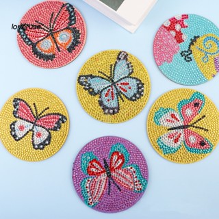 Loveruse ชุดที่รองแก้ว ปักครอสสติตช์ รูปผีเสื้อ ตัวเลข และตัวอักษร Diy สําหรับตกแต่งบ้าน