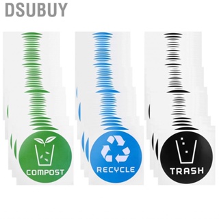 Dsubuy 60Pcs/Set Round Recycle Trash Compost  Decal For Cans Garbage RE