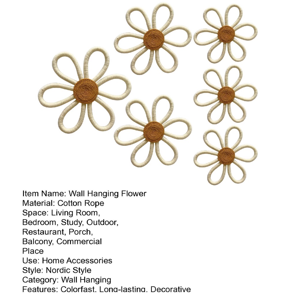 หวงยัน-จี้ดอกไม้-ผ้าทอมือ-สไตล์โบโฮ-ติดทนนาน-3-ขนาด-สําหรับแขวนตกแต่งผนัง-เนอสเซอรี่