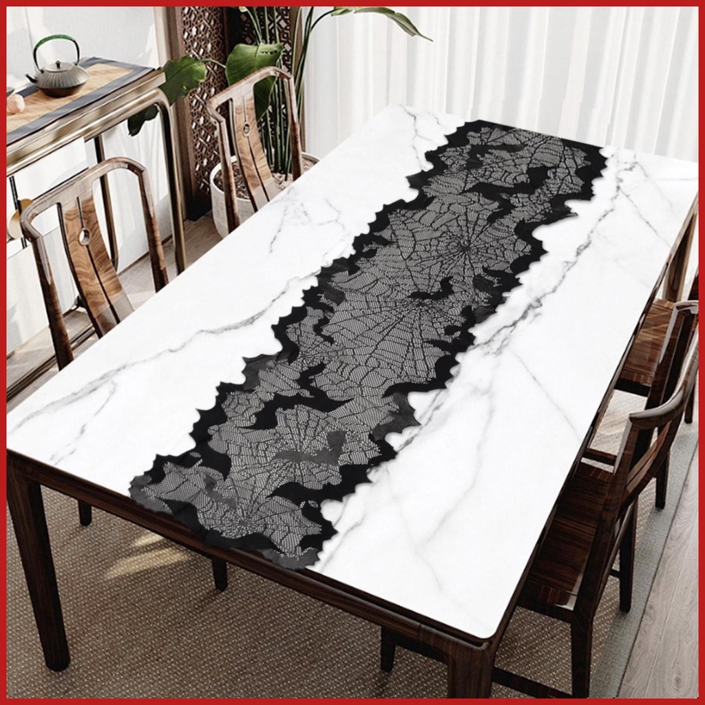 ผ้าคลุมโต๊ะเว็บ-ลายแมงมุม-ขนาด-13x68-นิ้ว-สีดํา-สําหรับปาร์ตี้ฮาโลวีน
