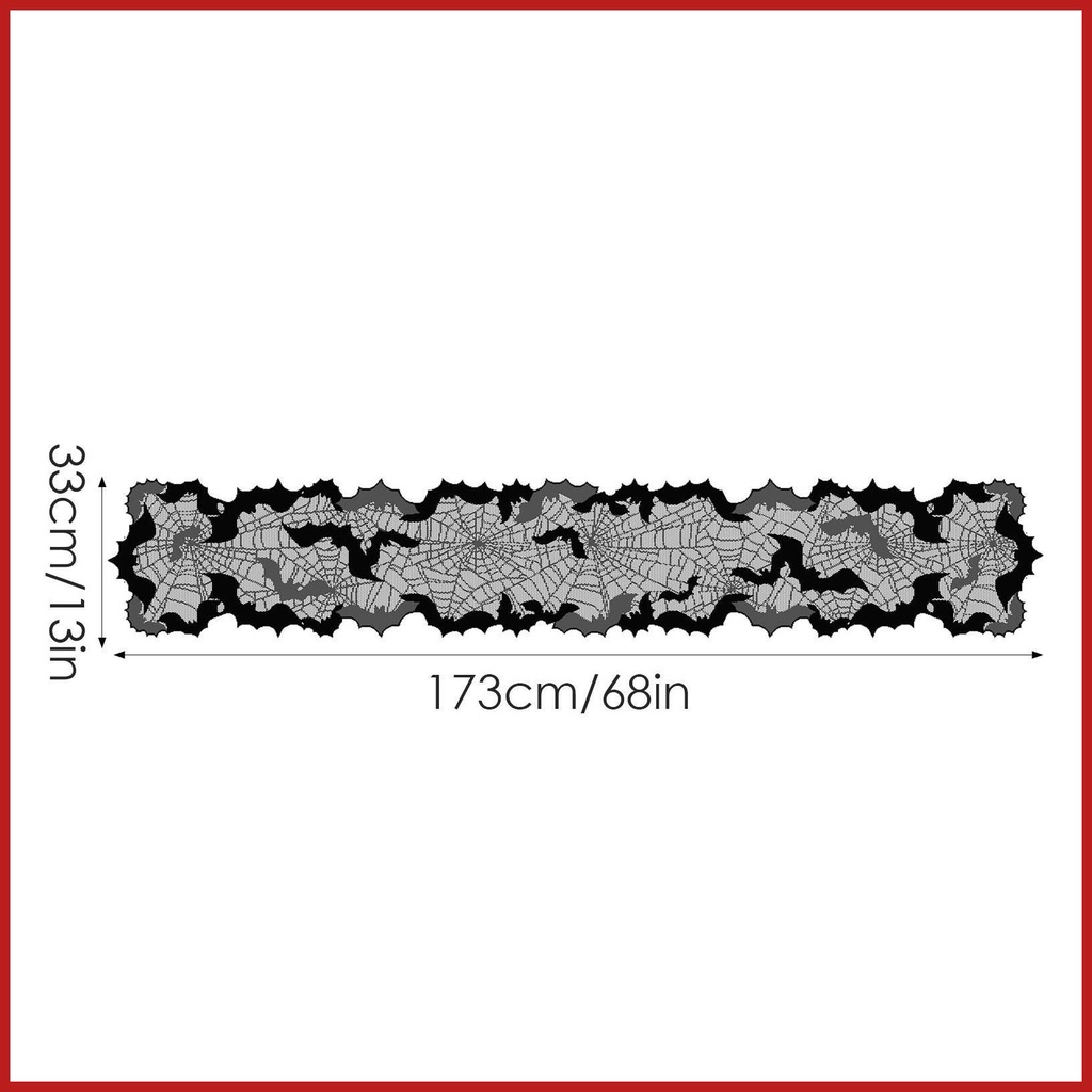 ผ้าคลุมโต๊ะเว็บ-ลายแมงมุม-ขนาด-13x68-นิ้ว-สีดํา-สําหรับปาร์ตี้ฮาโลวีน