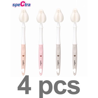 Spectra Long Type Baby Nipple Sponge 4pcs Brush Set Milk Storage Korea