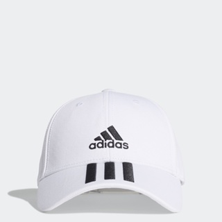 adidas เทรนนิง หมวกแก๊ปผ้าทวิล Baseball 3-Stripes Unisex สีขาว FQ5411