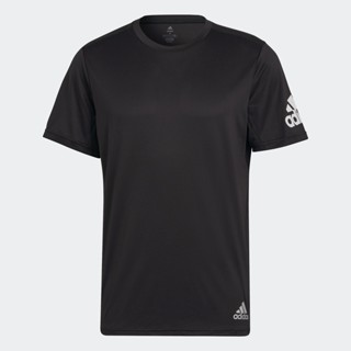 adidas วิ่ง เสื้อยืด Run It ผู้ชาย สีดำ HB7470